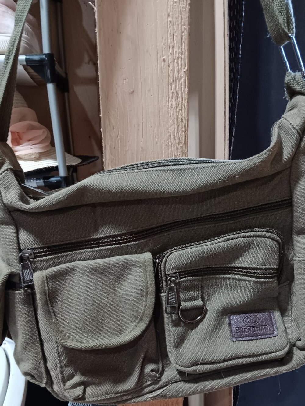 Vintage Shengtian Canvas Crossbody Messenger Bag